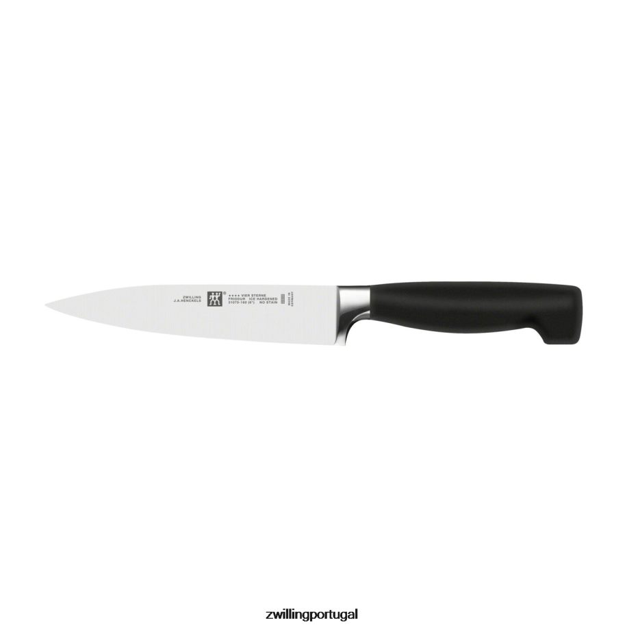 Zwilling talheres 442PVP127 quatro estrelas, 4 peças, conjunto de facas com bloco autoafiável, marrom