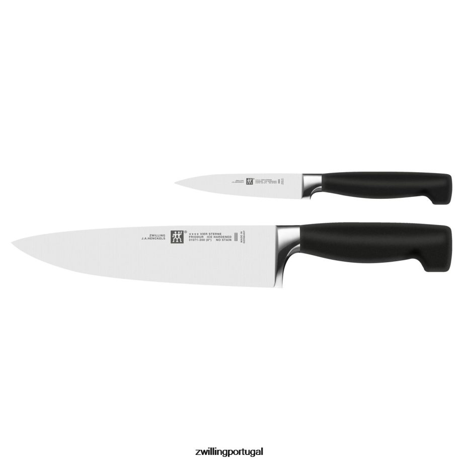 Zwilling talheres 442PVP146 conjunto de facas quatro estrelas, 2 peças, "os itens indispensáveis"