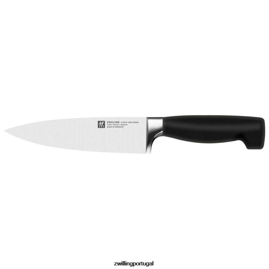 Zwilling talheres 442PVP155 quatro estrelas de 6 polegadas, faca de chef