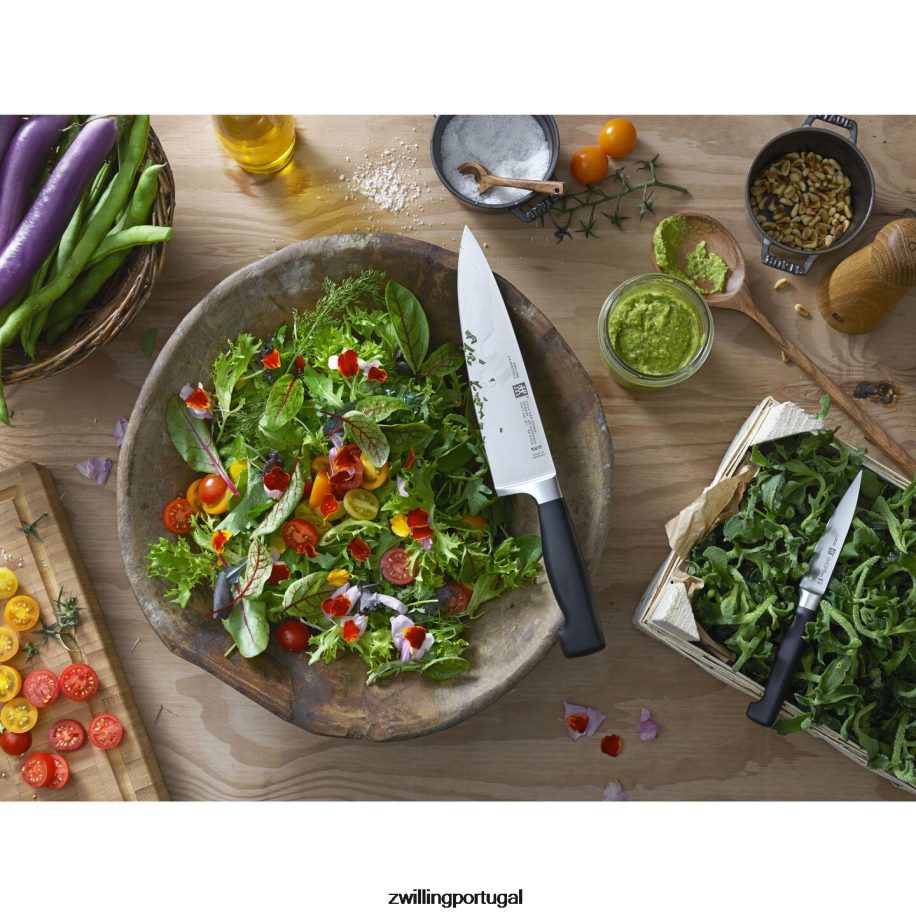 Zwilling talheres 442PVP1 quatro estrelas de 8 polegadas, faca de chef