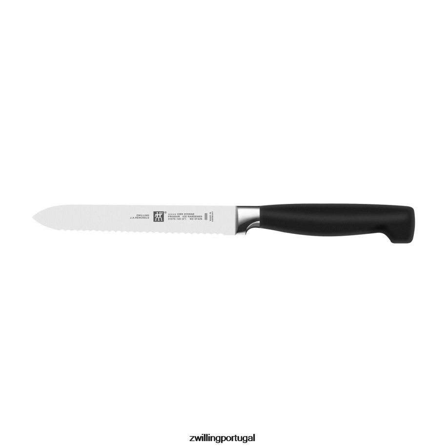 Zwilling talheres 442PVP2 quatro estrelas, 8 peças, conjunto de bloco de faca, natural