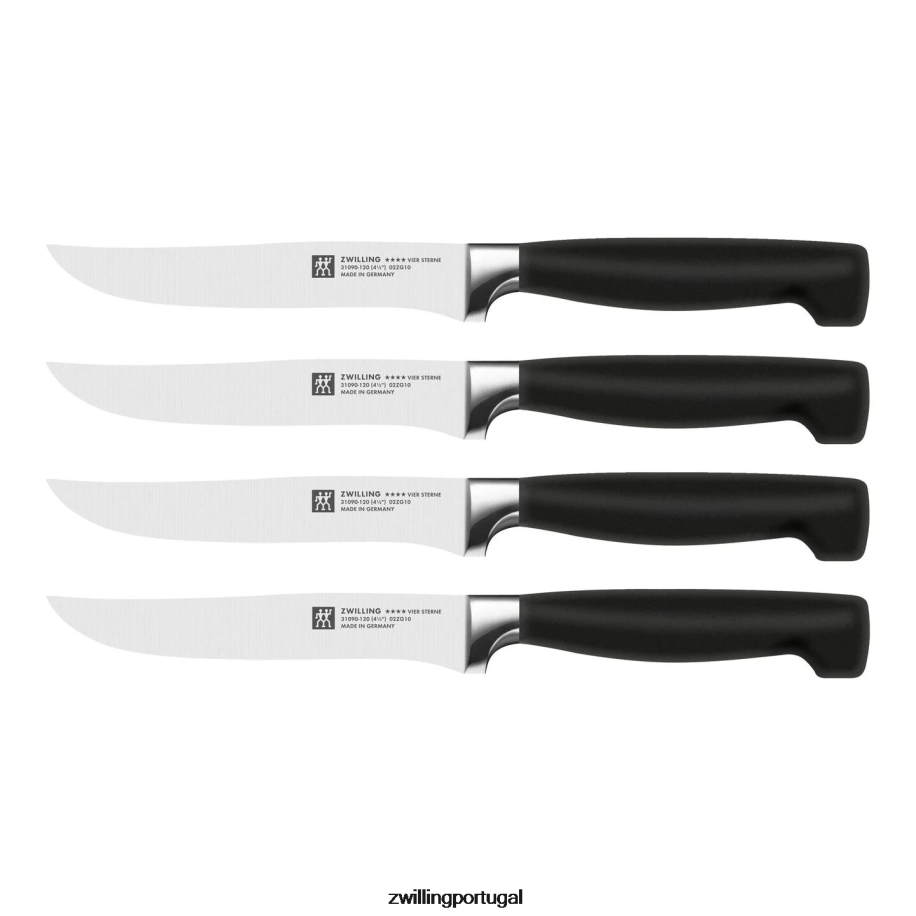 Zwilling talheres 442PVP38 quatro estrelas, 4 peças, conjunto de faca de bife