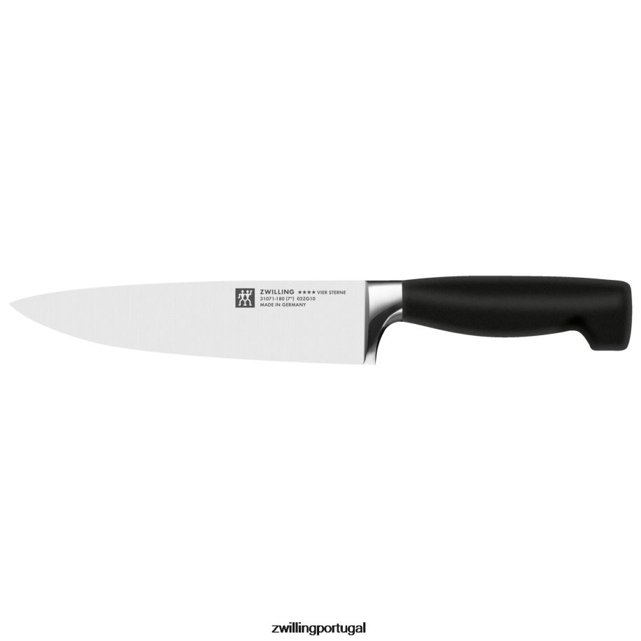 Zwilling talheres 442PVP393 quatro estrelas de 7 polegadas, faca de chef
