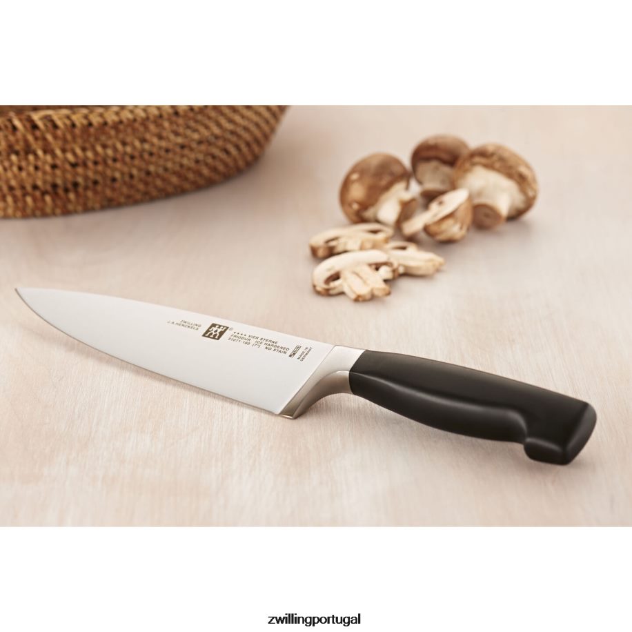 Zwilling talheres 442PVP393 quatro estrelas de 7 polegadas, faca de chef
