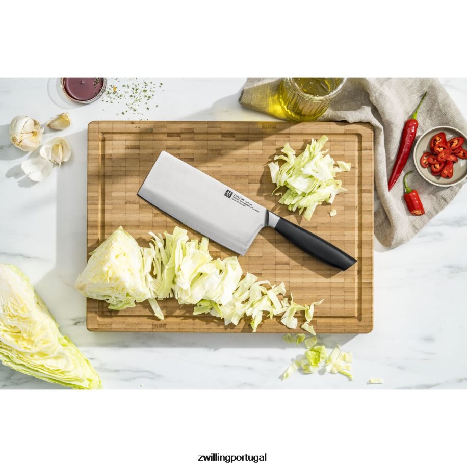 Zwilling talheres 442PVP219 all * star de 7 polegadas, faca de chef chinês, prata
