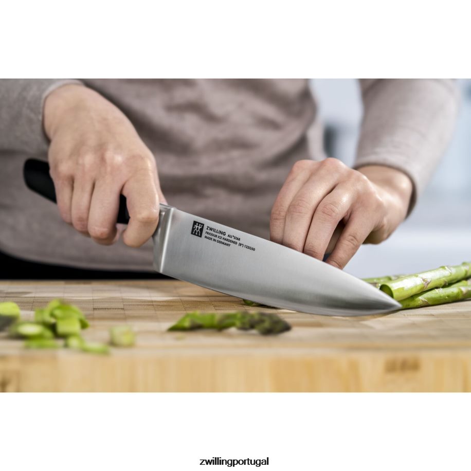 Zwilling talheres 442PVP290 all * star de 8 polegadas, faca de chef, preto fosco