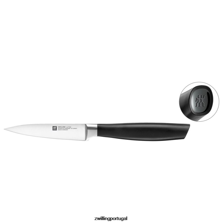 Zwilling talheres 442PVP307 all * star de 4 polegadas, faca, preto fosco