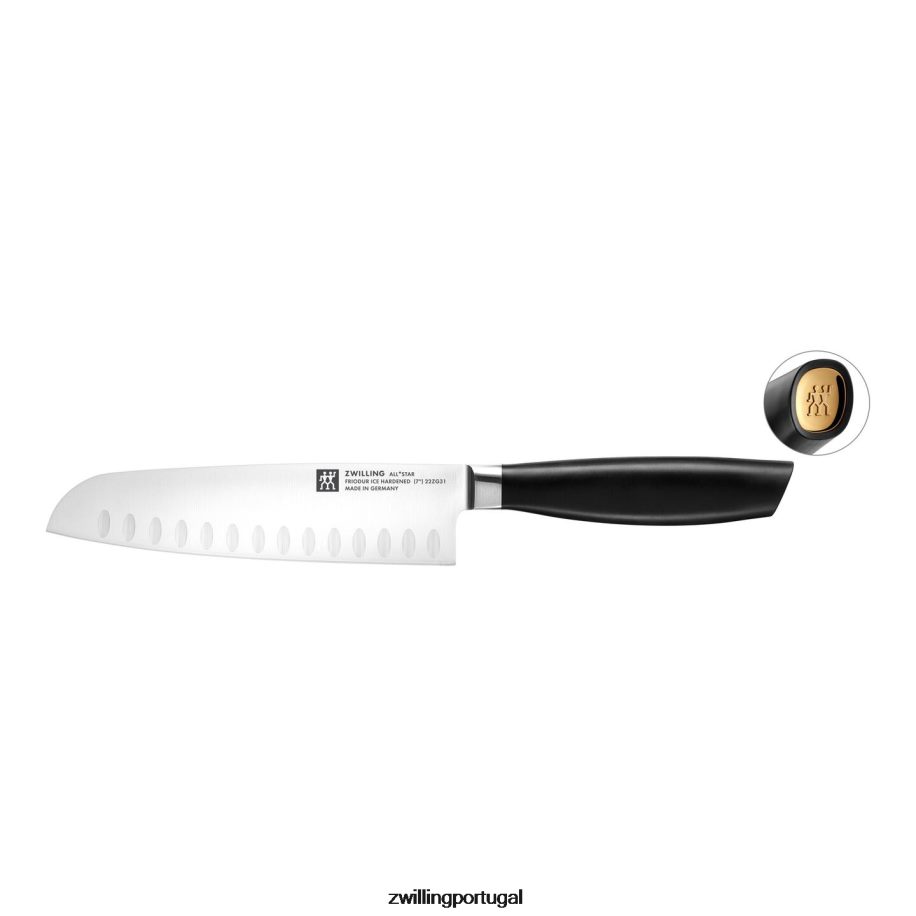 Zwilling talheres 442PVP314 all * star de 7 polegadas, santoku, ouro
