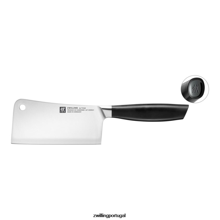 Zwilling talheres 442PVP319 all * star de 6 polegadas, cutelo, preto fosco