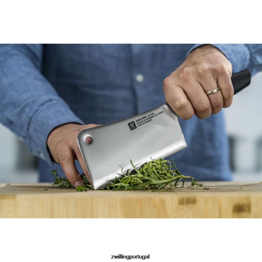 Zwilling talheres 442PVP319 all * star de 6 polegadas, cutelo, preto fosco