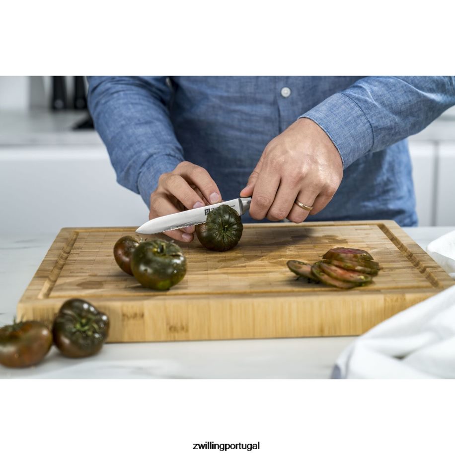 Zwilling talheres 442PVP334 all * star de 5 polegadas, canivete, preto fosco