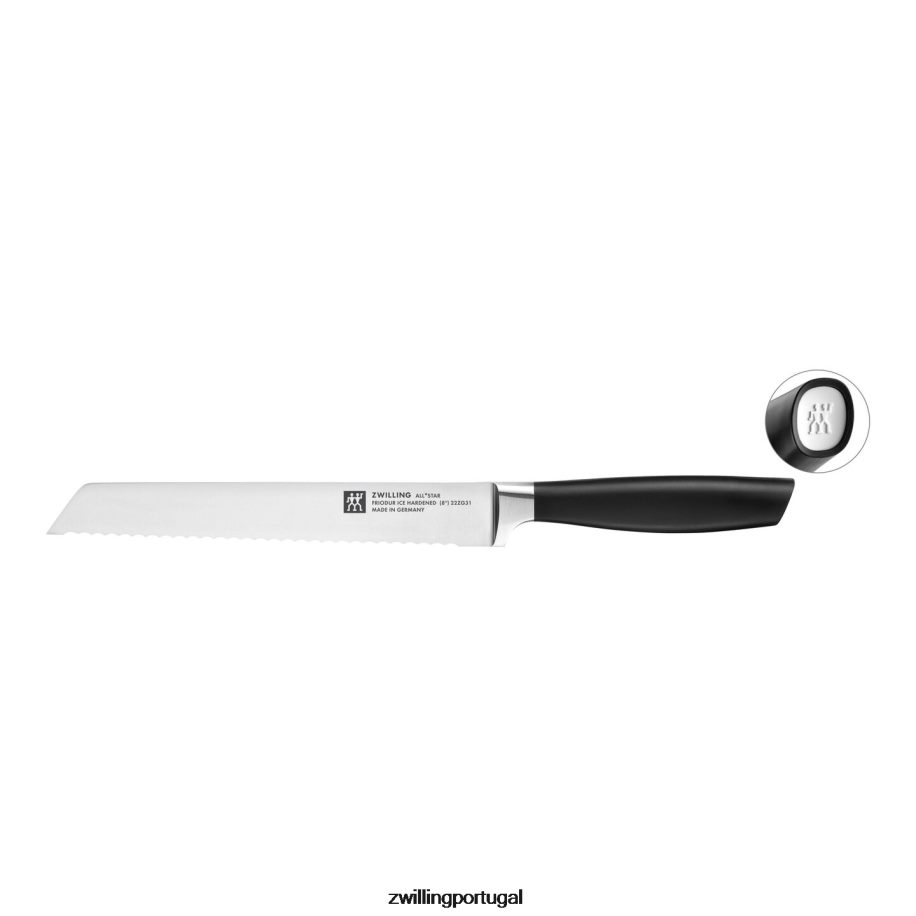 Zwilling talheres 442PVP345 all * star de 8 polegadas, faca de pão, branca