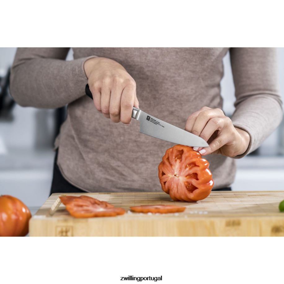 Zwilling talheres 442PVP347 all * star de 5,5 polegadas, faca de chef compacta, preto fosco