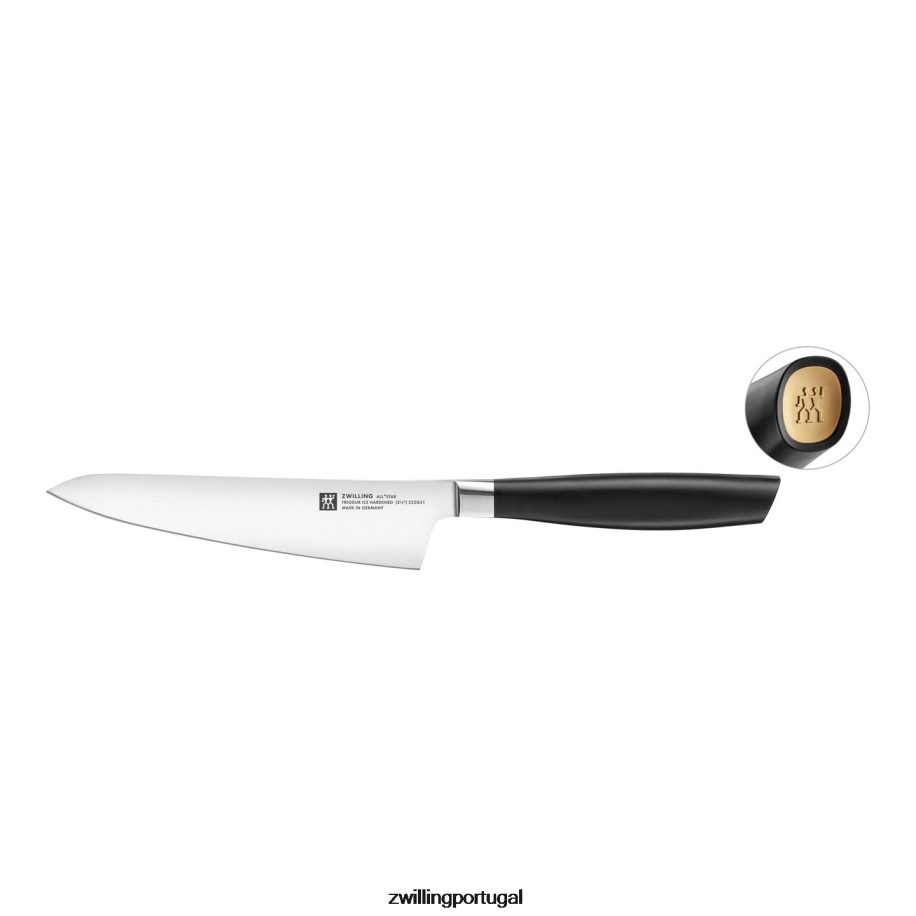 Zwilling talheres 442PVP349 all * star de 5,5 polegadas, faca de chef compacta, ouro fosco