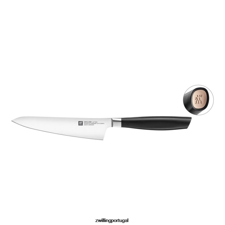 Zwilling talheres 442PVP350 all * star 5,5 polegadas, faca de chef compacta, ouro rosa