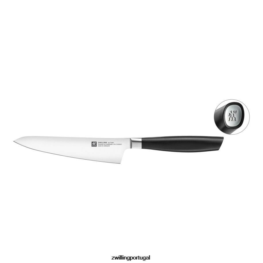 Zwilling talheres 442PVP351 all * star 5,5 polegadas, faca de chef compacta, prata
