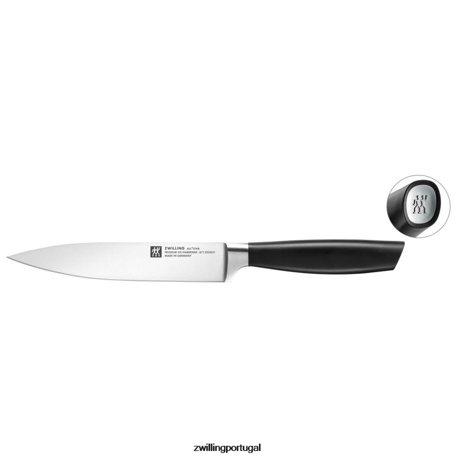 Zwilling talheres 442PVP353 all * star 6,5 polegadas, faca de trinchar, prata