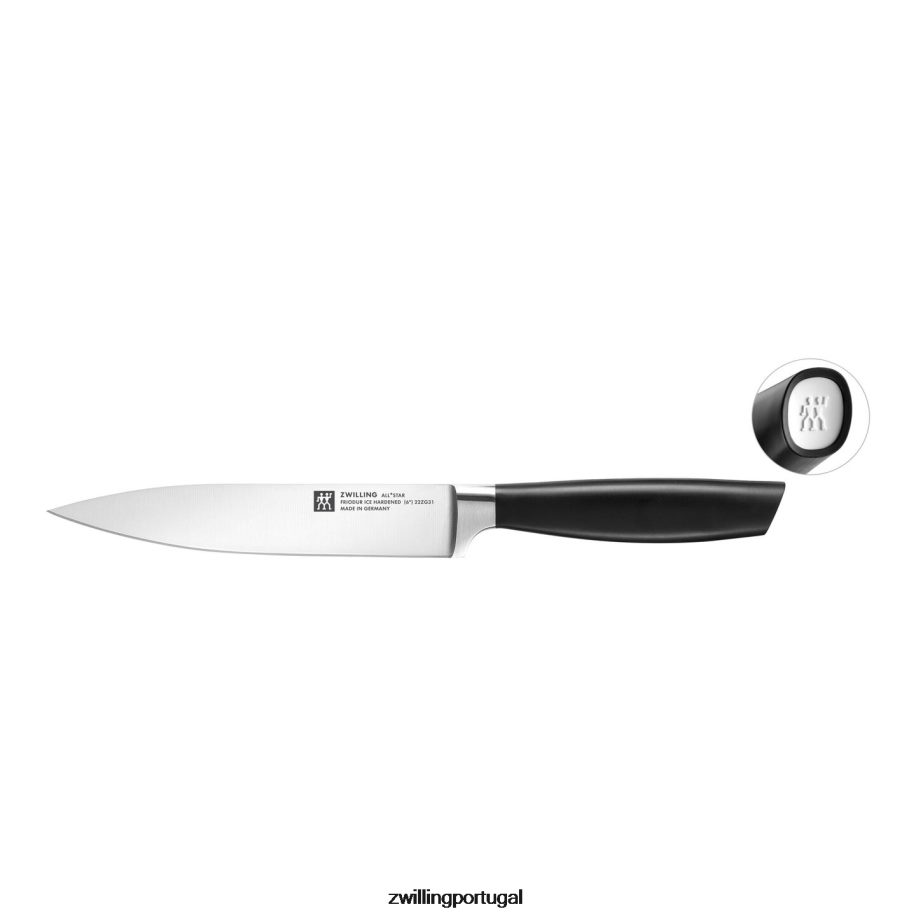 Zwilling talheres 442PVP358 all * star 6,5 polegadas, faca de trinchar, branca