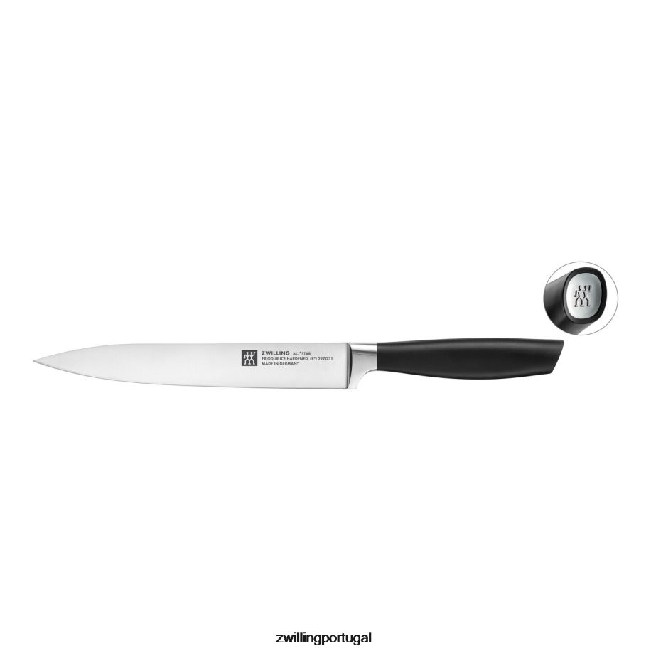Zwilling talheres 442PVP359 all * star de 8 polegadas, faca de trinchar, prata