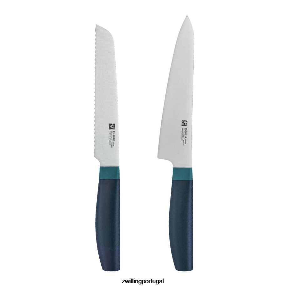 Zwilling talheres 442PVP134 agora com 2 peças, z agora com conjunto completo, mirtilo