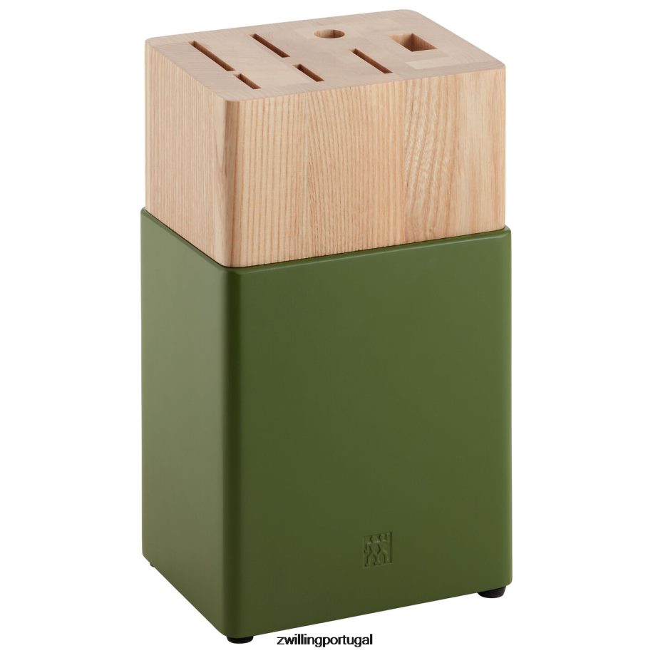 Zwilling talheres 442PVP377 agora com 6 peças, conjunto de bloco de faca z agora, verde limão