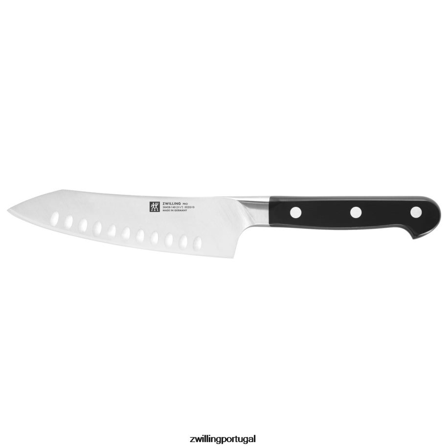 Zwilling talheres 442PVP154 faca santoku profissional de 5,5 polegadas, borda oca