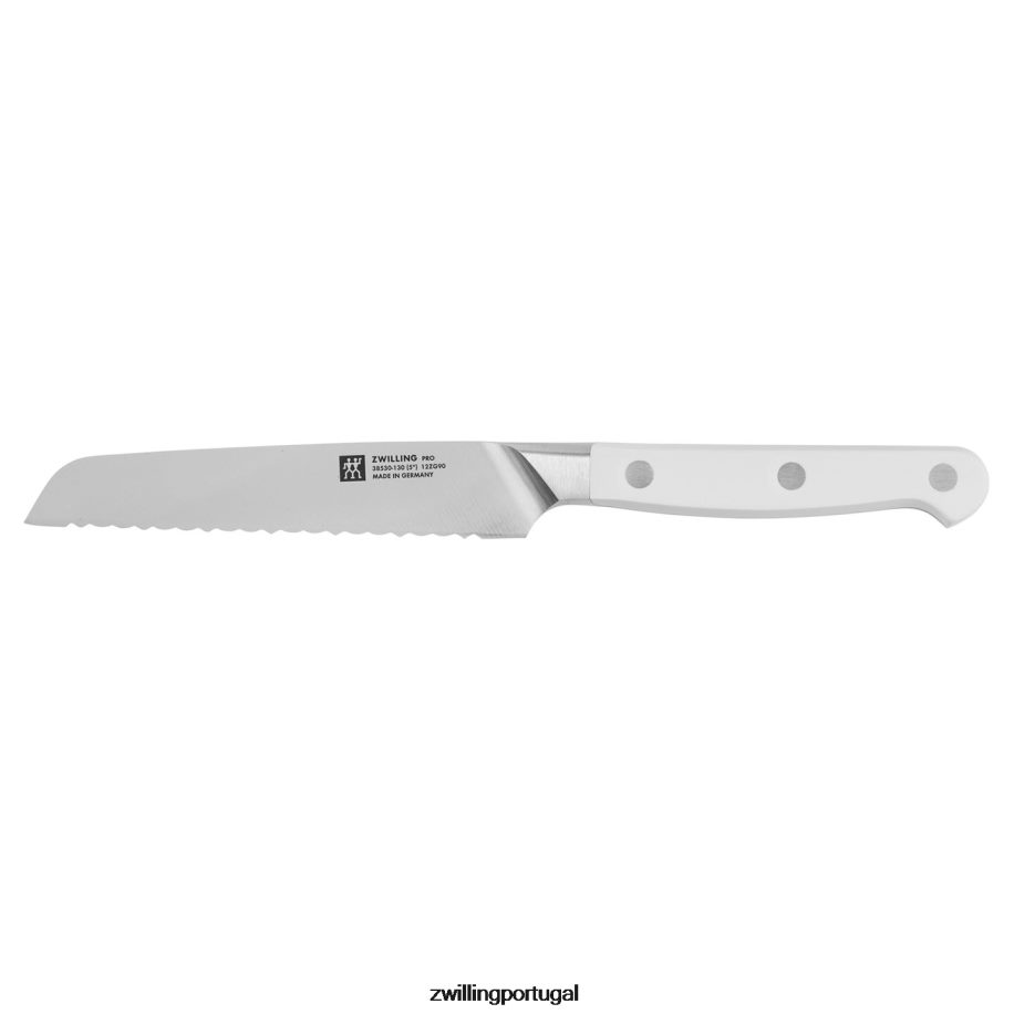Zwilling talheres 442PVP175 faca utilitária pro le blanc de 5 polegadas, borda serrilhada