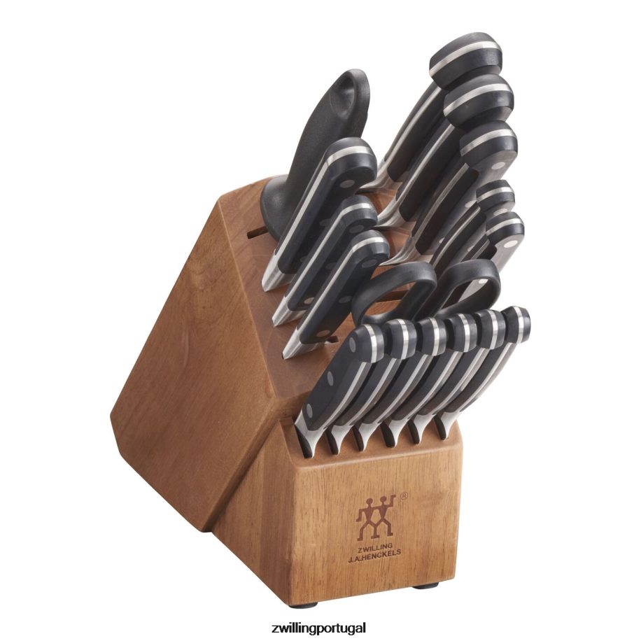 Zwilling talheres 442PVP202 pro 17 peças, conjunto de bloco de faca, natural