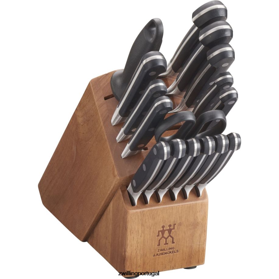Zwilling talheres 442PVP202 pro 17 peças, conjunto de bloco de faca, natural