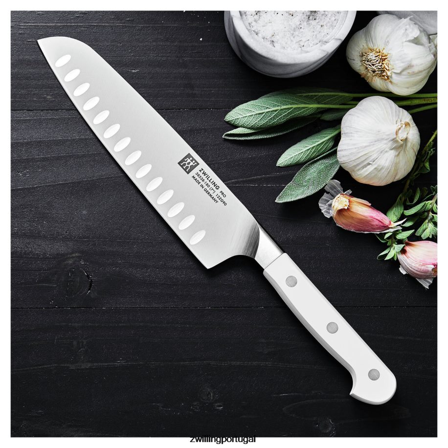 Zwilling talheres 442PVP212 faca santoku fina de borda oca pro le blanc de 7 polegadas