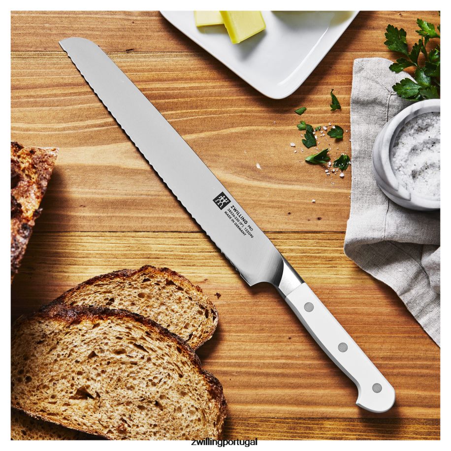 Zwilling talheres 442PVP230 pro le blanc faca de pão de 9 polegadas