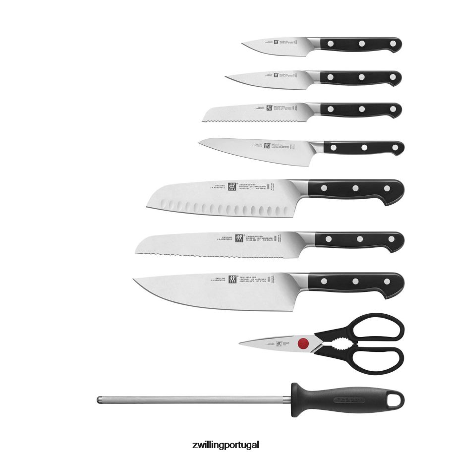 Zwilling talheres 442PVP29 pro 16 peças, conjunto de bloco de faca, acácia