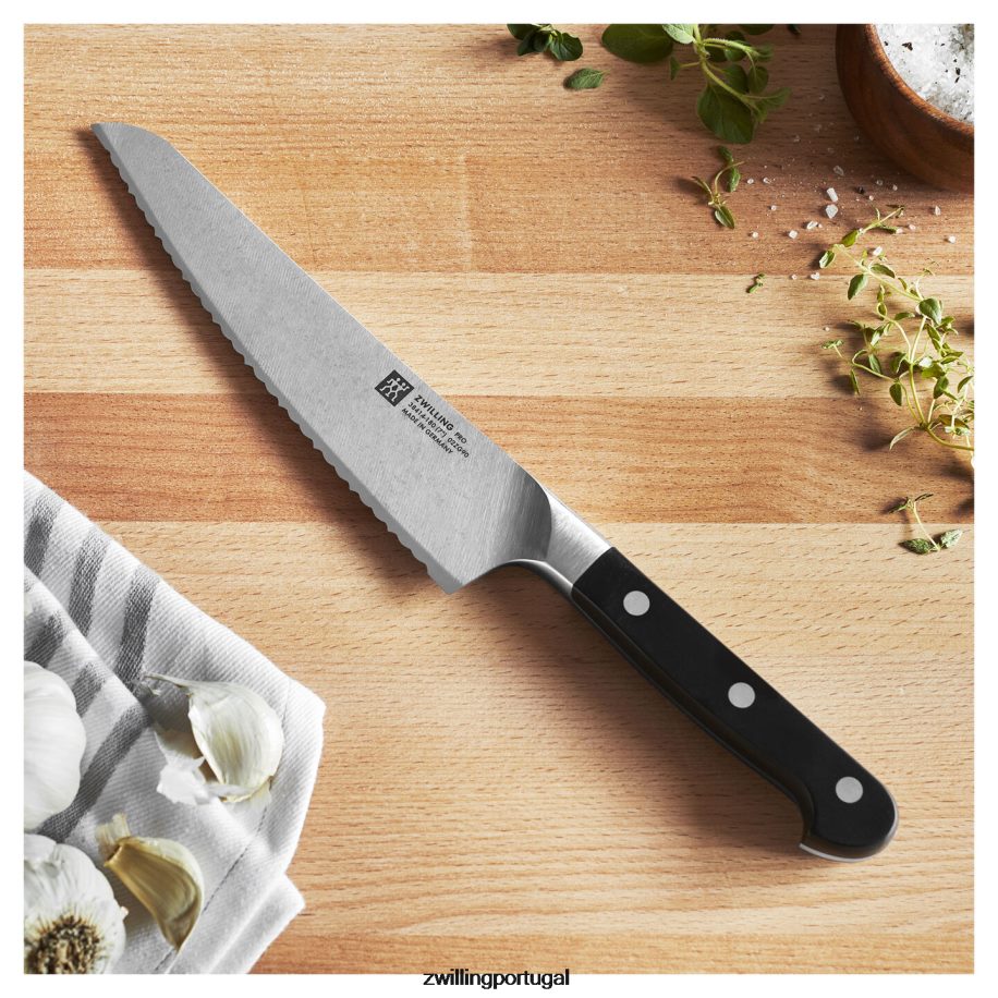 Zwilling talheres 442PVP387 faca de pão deli profissional de 7 polegadas, borda serrilhada