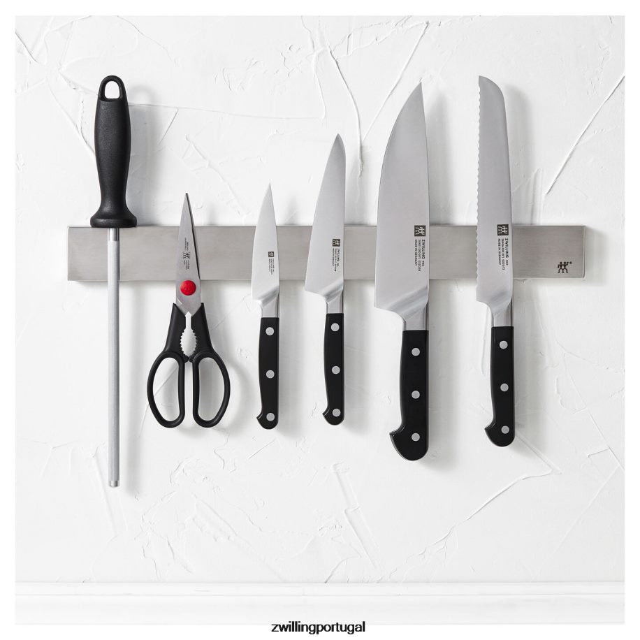 Zwilling talheres 442PVP40 pro 7 peças, conjunto com barra de faca magnética inoxidável de 17,5\"