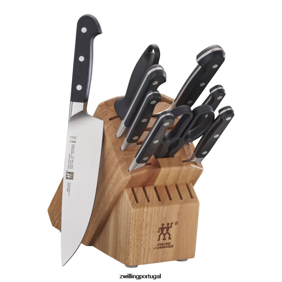 Zwilling talheres 442PVP42 pro 10 peças, conjunto de bloco de faca, natural