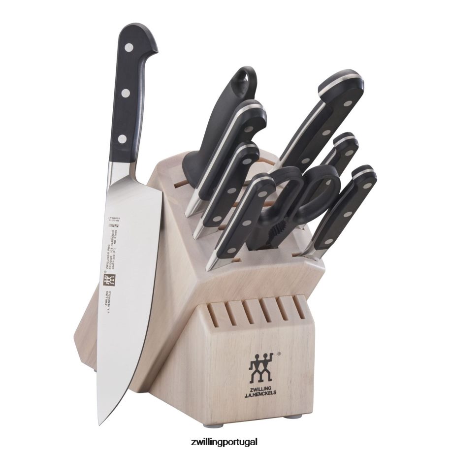Zwilling talheres 442PVP45 pro 10 peças, conjunto de bloco de faca, branco