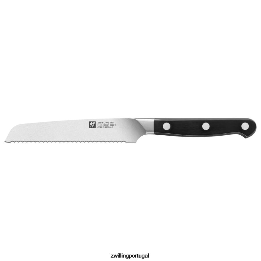 Zwilling talheres 442PVP63 faca profissional de 5 polegadas, borda serrilhada