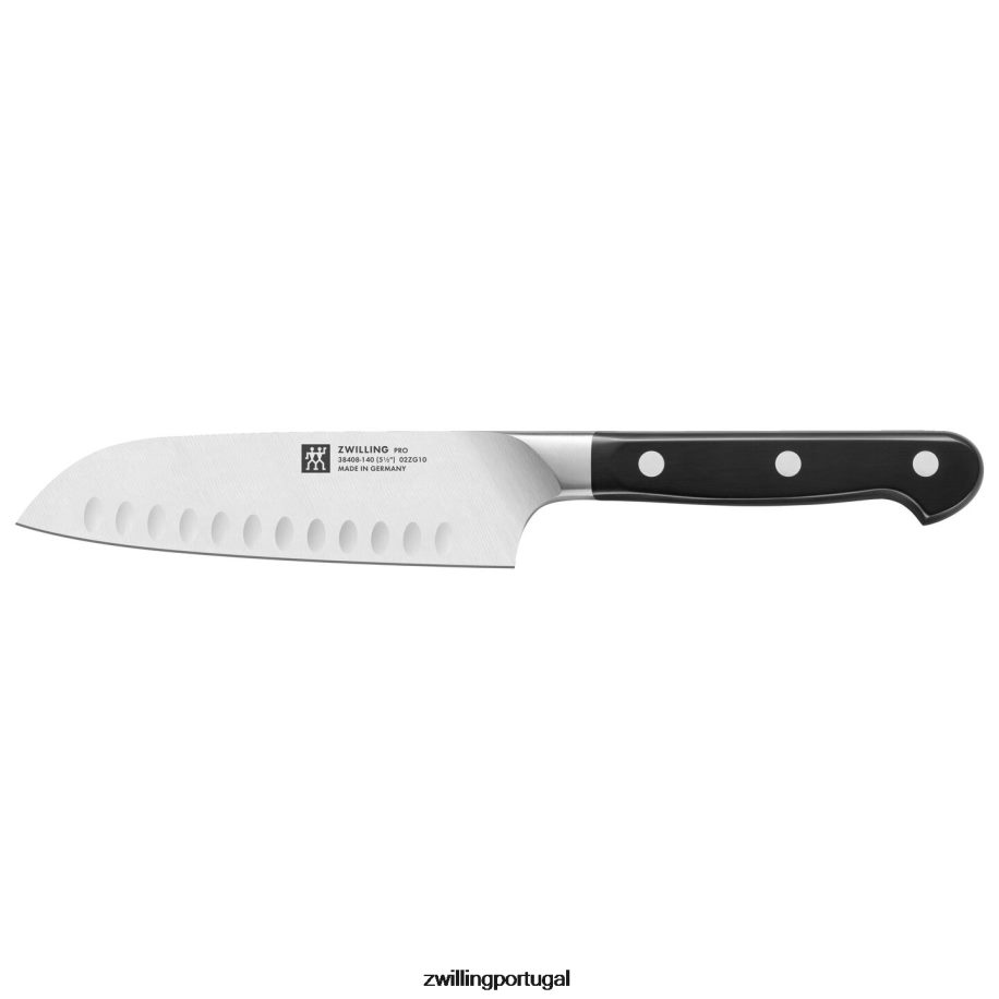 Zwilling talheres 442PVP73 faca santoku pro de 5,5 polegadas com borda oca